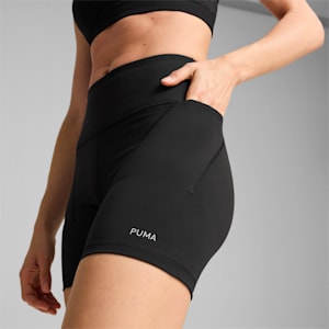 Pantalones cortos ajustados de cintura alta de 5" para mujer CLOUDSPUN, PUMA Black, extralarge